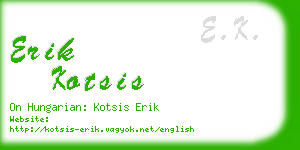 erik kotsis business card